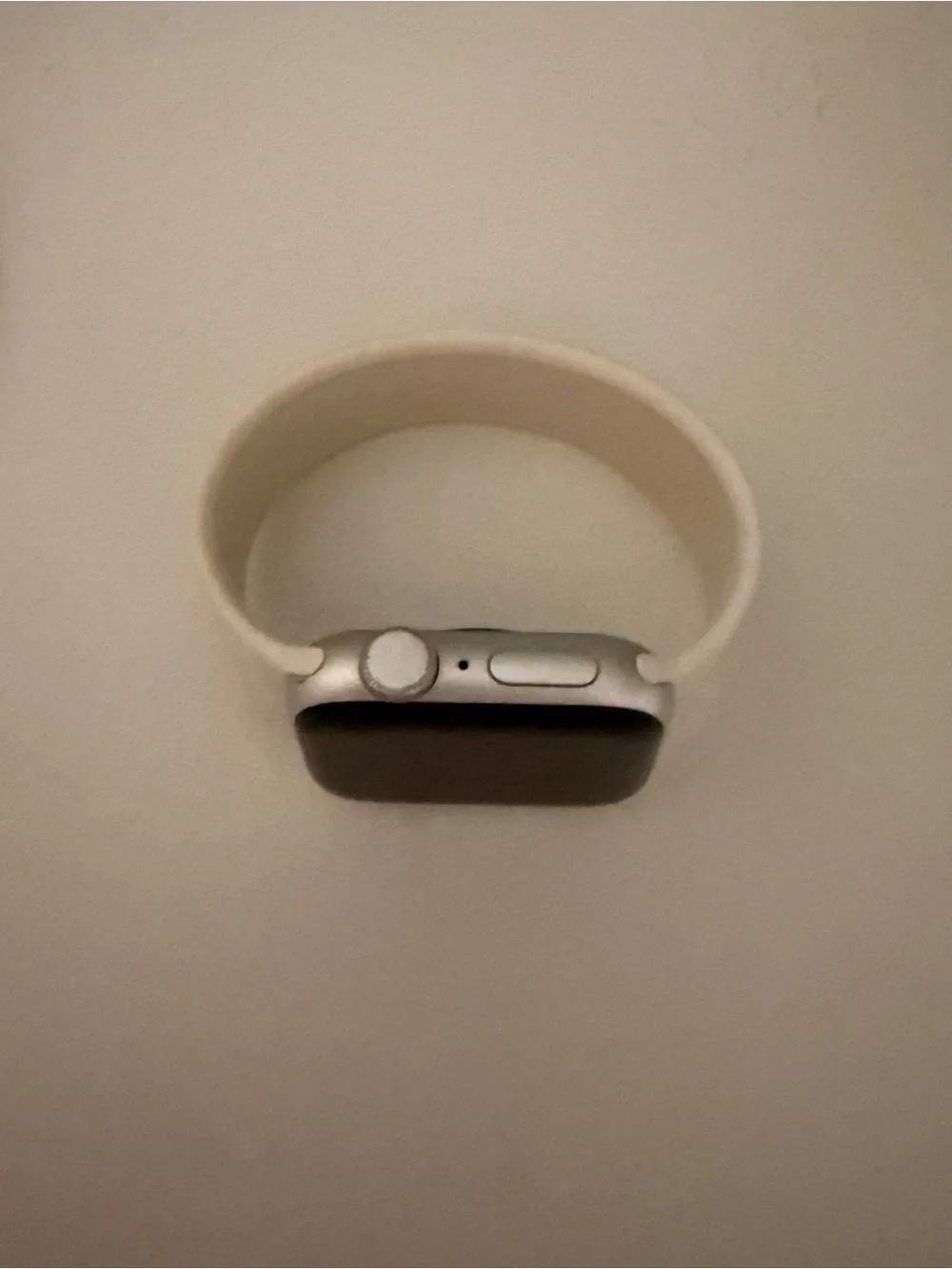 Apple Silver Smartwatch with White Band